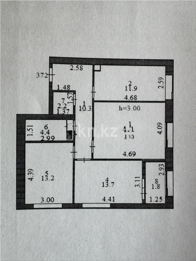 Продажа 3-комнатной квартиры, 76.7 м² - Продажа трехкомнатных квартир в Казахстане - страница 7 фото 1 из 1