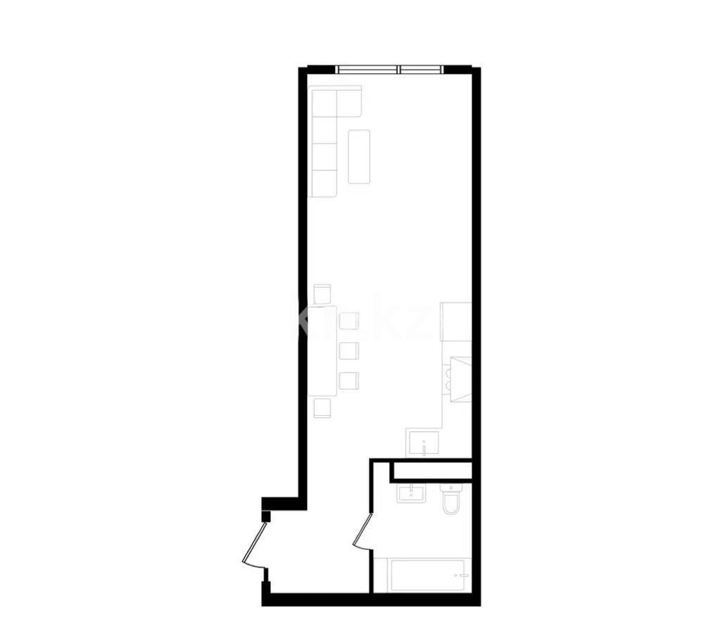 Продажа 1-комнатной квартиры, 39.36 м², ул. Момышулы, дом  100 стр - Продажа квартир в Алматы без посредников фото 1 из 2
