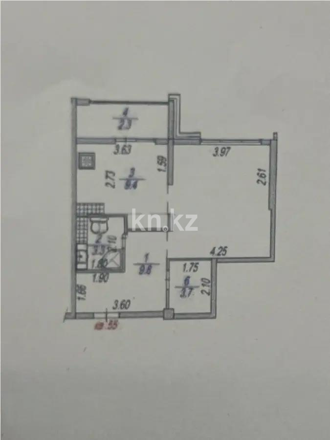 Продажа 1-комнатной квартиры, 47.5 м² - Продажа однокомнатных квартир от собственников в Алматы - страница 2 фото 1 из 1