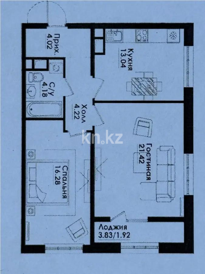 Продажа 2-комнатной квартиры, 66 м², ул. Симферопольская, дом  1/2 в Алматы