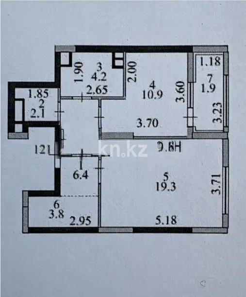 Продажа 1-комнатной квартиры, 49 м² в Астане