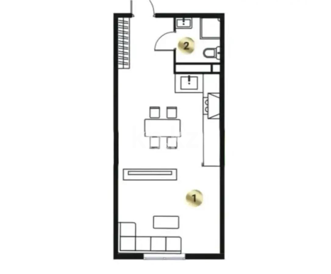 Продажа 1-комнатной квартиры, 25.94 м² - Продажа квартир в Турксибском р-не Алматы фото 1 из 1