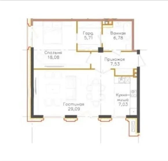 Продажа 2-комнатной квартиры, 74.2 м² - Продажа двухкомнатных квартир в Алматы - страница 111 фото 1 из 1