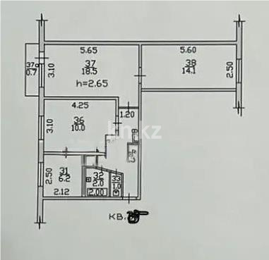 Продажа 3-комнатной квартиры, 60.5 м² - Продажа квартир в Казахстане - страница 30 фото 1 из 1