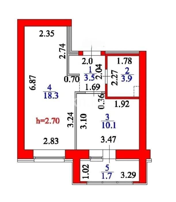 Продажа 1-комнатной квартиры, 38 м² в Астане
