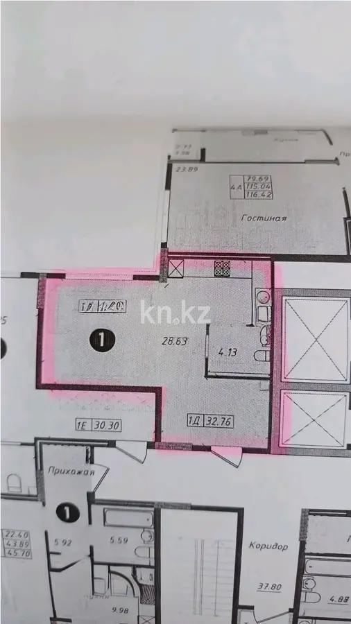 Продажа 1-комнатной квартиры, 32.76 м², ул. Нажимеденова, дом  16 стр - Продажа  однокомнатных квартир в новостройках Астаны без посредников фото 1 из 1