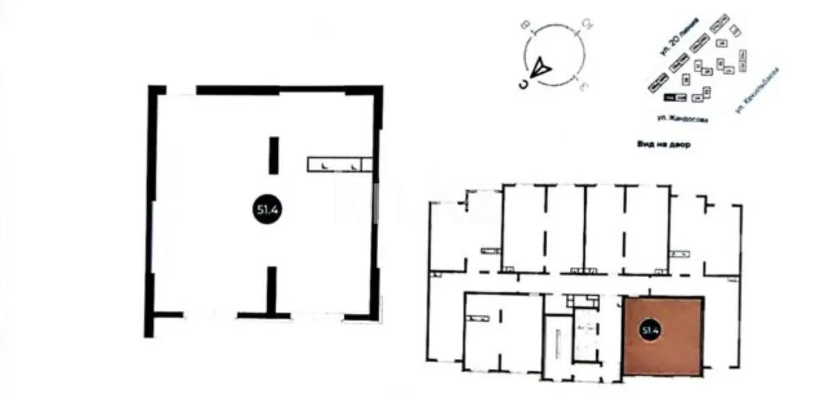 Продажа 2-комнатной квартиры, 51.4 м² в Алматы