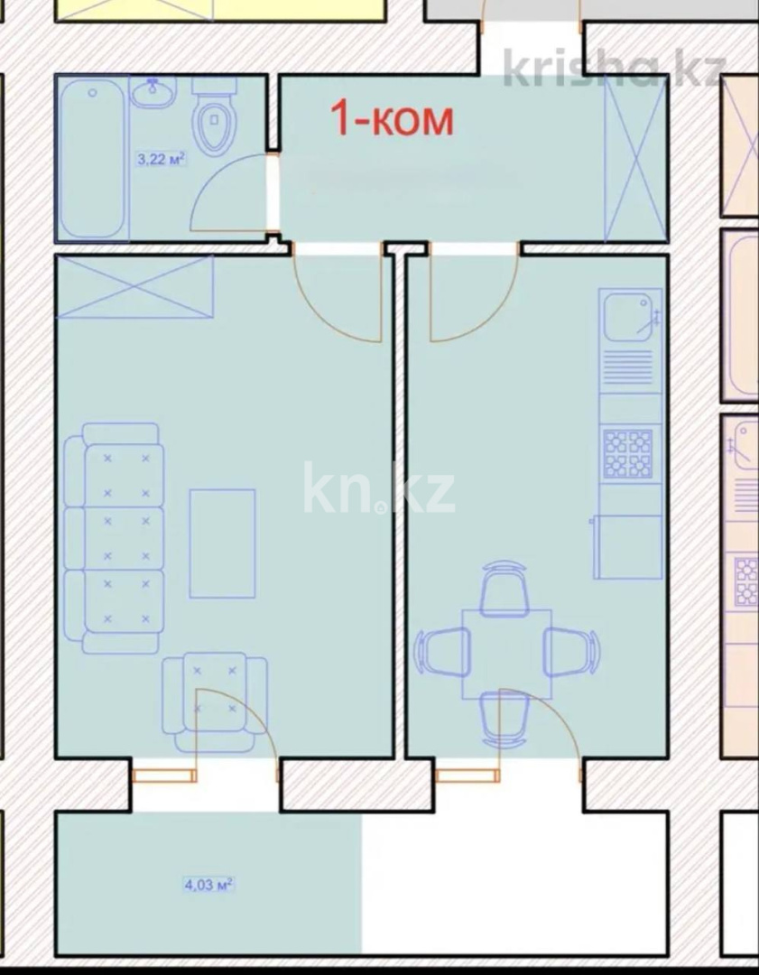 Продажа 1-комнатной квартиры, 40.7 м², ул. Калдаякова, дом  46 - ГОРЯЧАЯ ЦЕНА - Продажа  однокомнатных квартир в Астане с фото фото 13 из 13