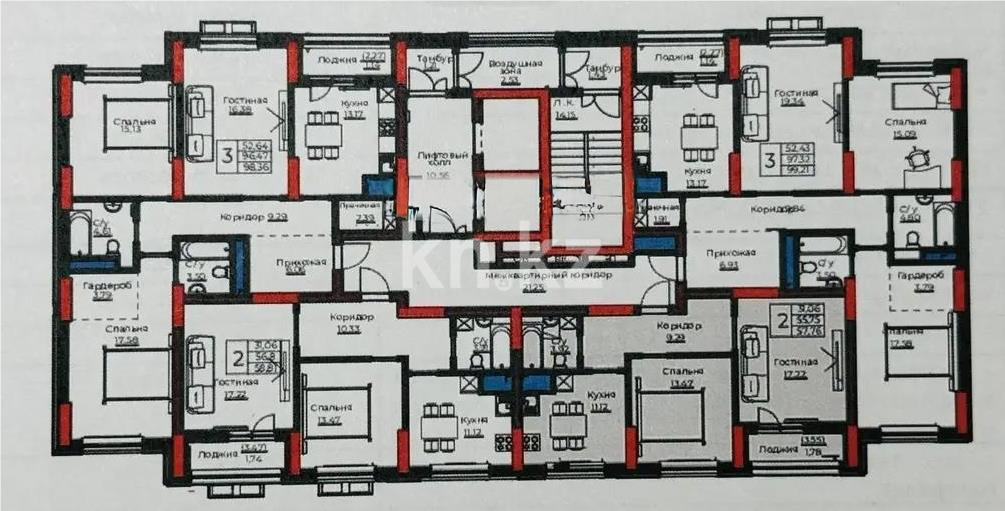 Продажа 2-комнатной квартиры, 58 м², ул. Е-908, дом  24 в Астане