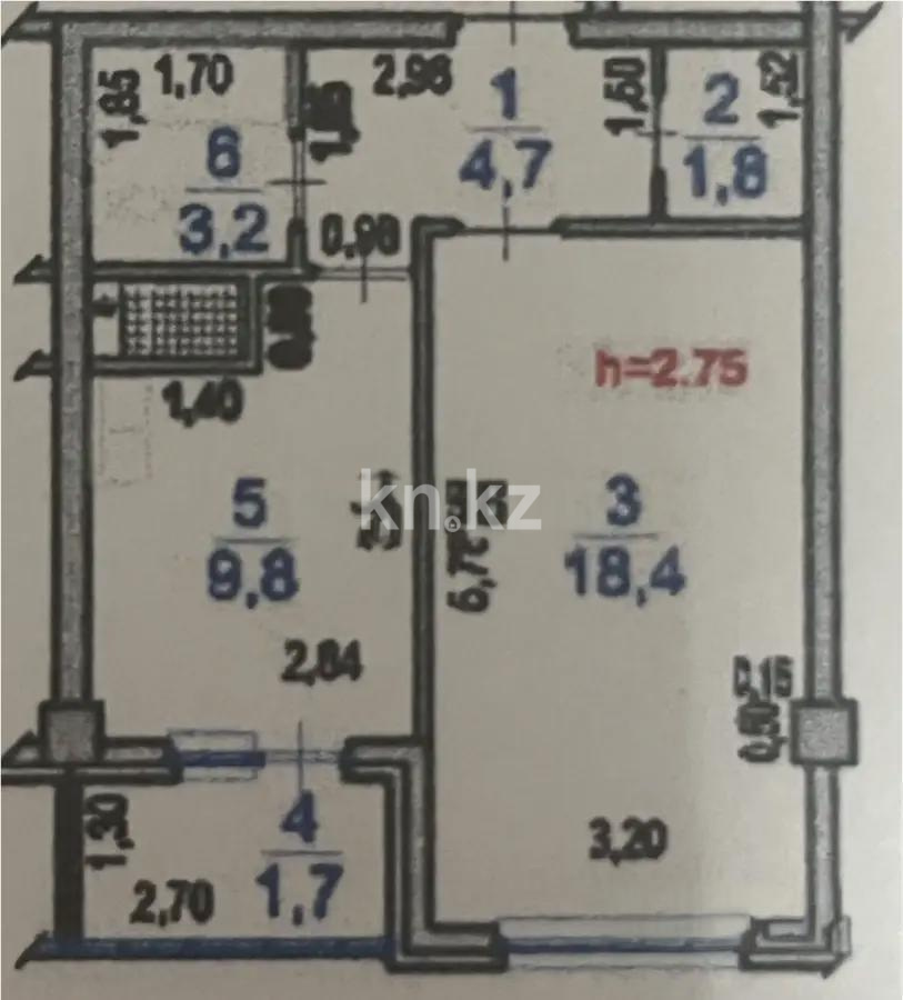 Продажа 1-комнатной квартиры, 40 м², ул. Есенова, дом  160/3 - Продажа  однокомнатных квартир в Алматы с фото фото 1 из 1