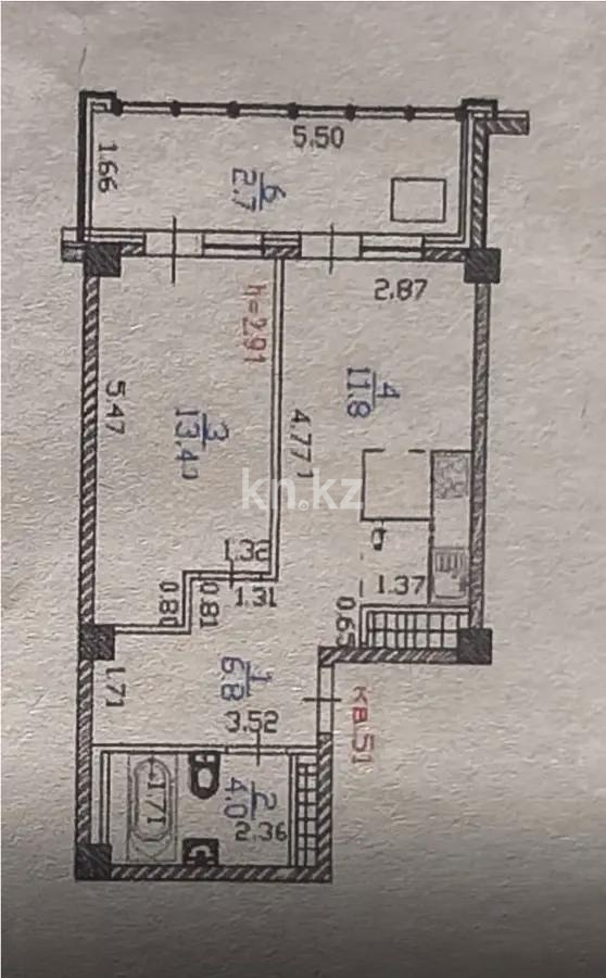 Продажа 1-комнатной квартиры, 45 м², ул. Радостовца, дом  167а стр - Продажа  однокомнатных квартир в Алматы фото 5 из 5