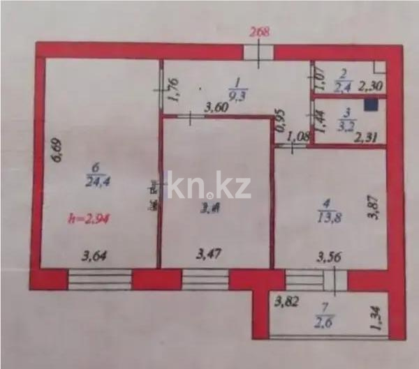 Продажа 2-комнатной квартиры, 72 м² - Продажа квартир в р-не Сарыарка Астаны - страница 3 фото 6 из 6