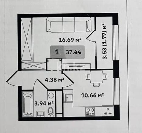 Продажа 1-комнатной квартиры, 37 м² - Продажа земельных участков в Карагандинской области фото 1 из 1