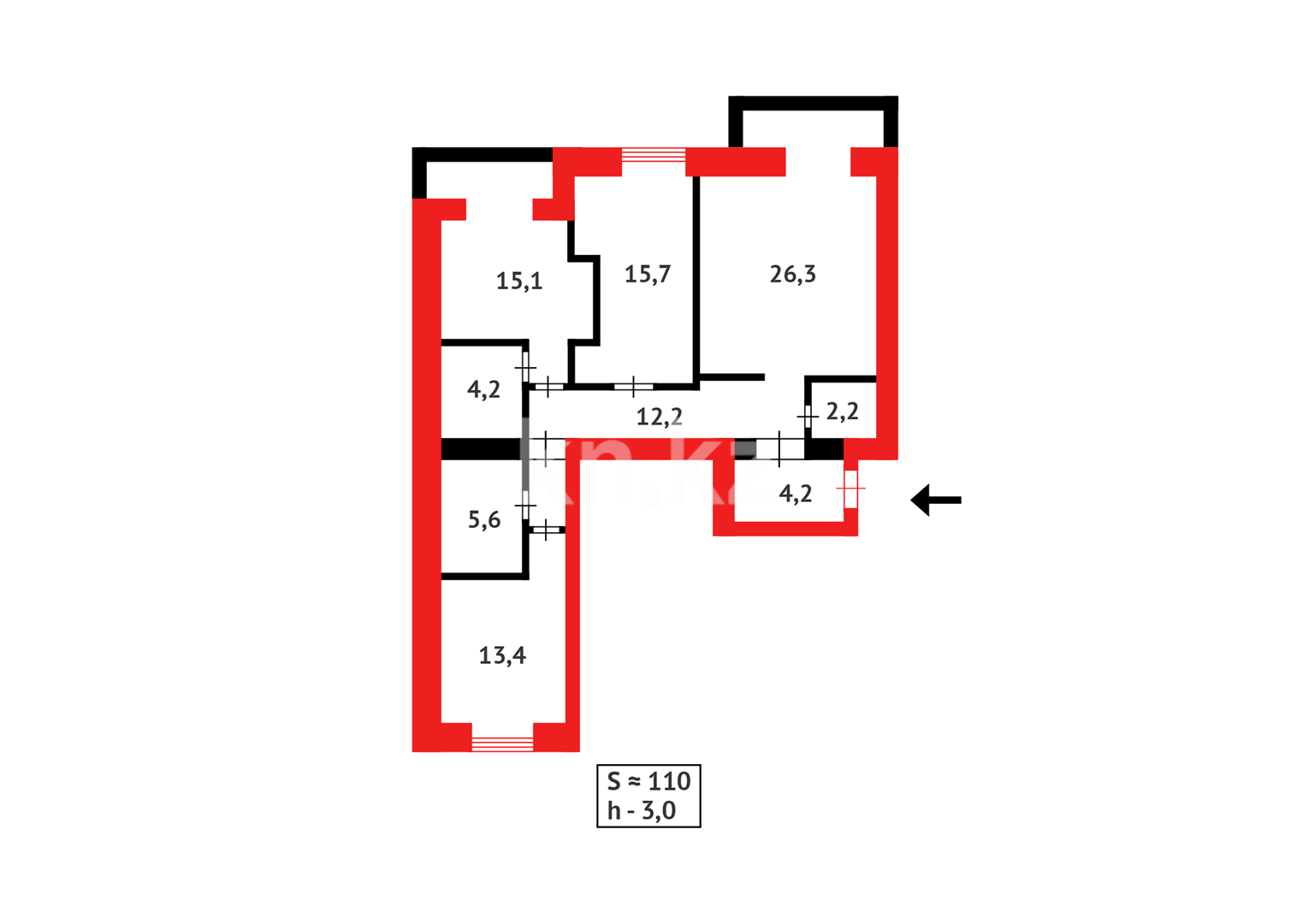 Продажа 4-комнатной квартиры, 100 м² - Аренда квартир помесячно в Жезказгане фото 29 из 29
