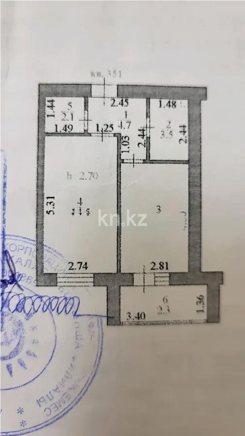 Продажа 1-комнатной квартиры, 39.2 м² - Продажа недвижимости в Астане - страница 7 фото 4 из 4