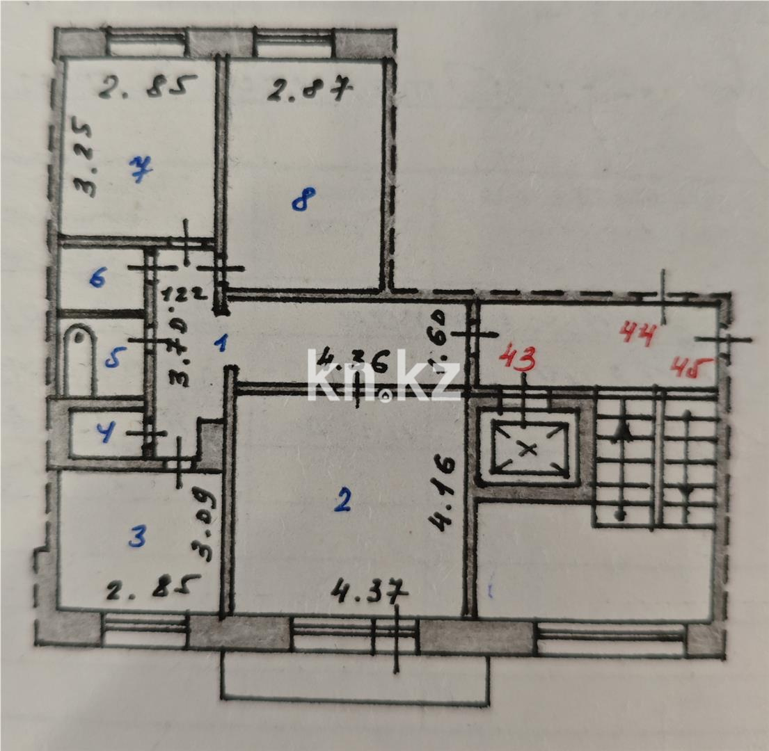 Продажа 3-комнатной квартиры, 66 м² в Караганде - фото 8