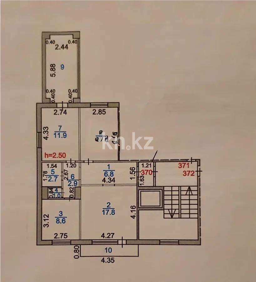 Продажа 3-комнатной квартиры, 72 м² - Продажа квартир в панельном доме в Караганде - страница 12 фото 8 из 8