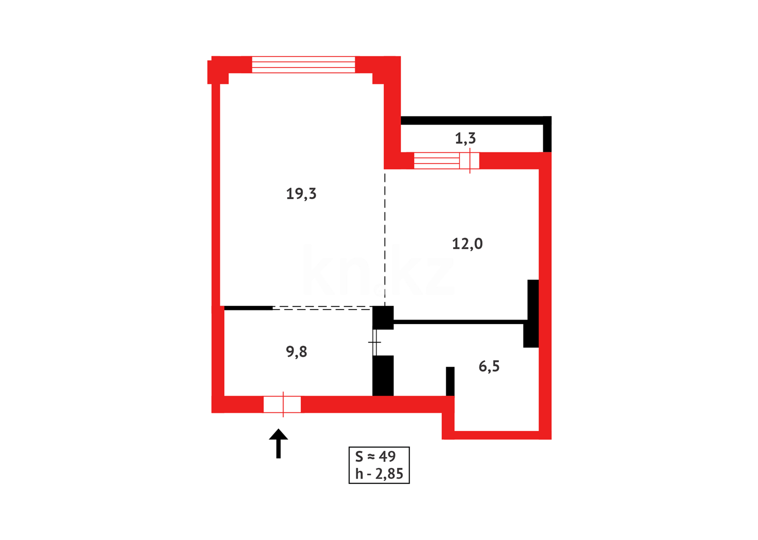 Продажа 1-комнатной квартиры, 48.9 м² - Продажа однокомнатных квартир в Астане - страница 71 фото 10 из 10