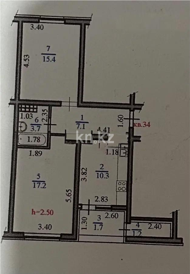 Продажа 2-комнатной квартиры, 57 м², мкр-н Мадениет, дом  834/32 в Алматы - фото 5