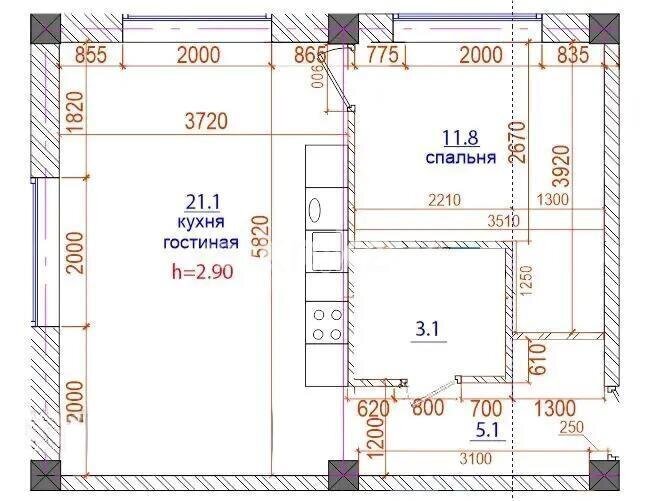 Продажа 1-комнатной квартиры, 41.1 м² в Алматы - фото 5