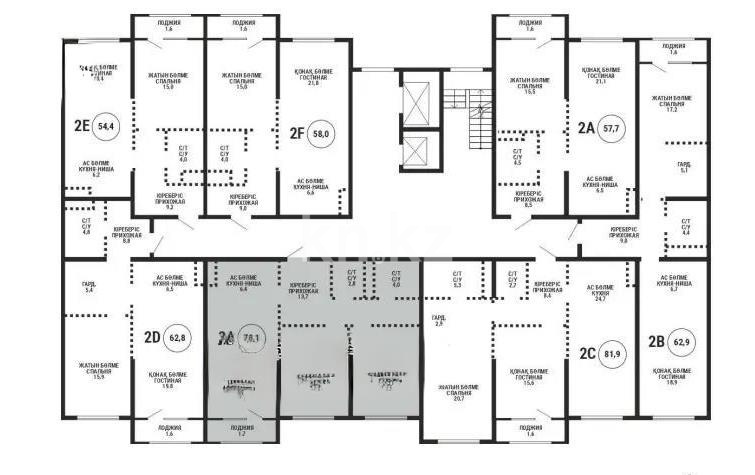 Продажа 3-комнатной квартиры, 78.1 м² - Продажа квартир в новостройках Алматы с фото - страница 3 фото 1 из 1