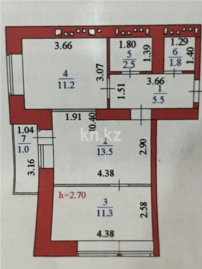Продажа 2-комнатной квартиры, 48 м² в Астане - фото 5