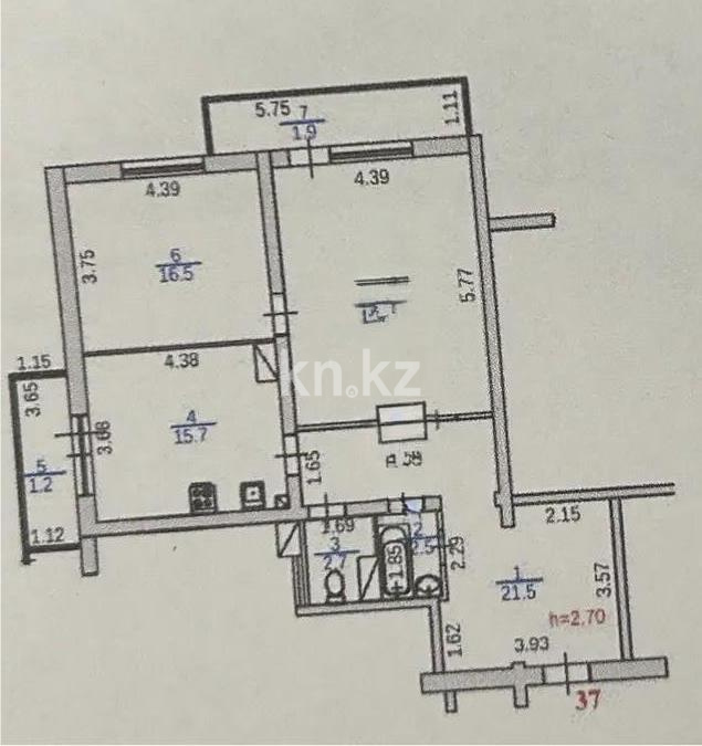 Продажа 2-комнатной квартиры, 85 м² в Алматы
