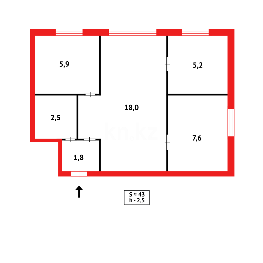 Продажа 2-комнатной квартиры, 40 м² в Караганде - фото 16