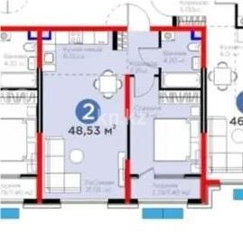 Продажа 2-комнатной квартиры, 48.53 м² - Продажа квартир в Казахстане - страница 32 фото 1 из 1