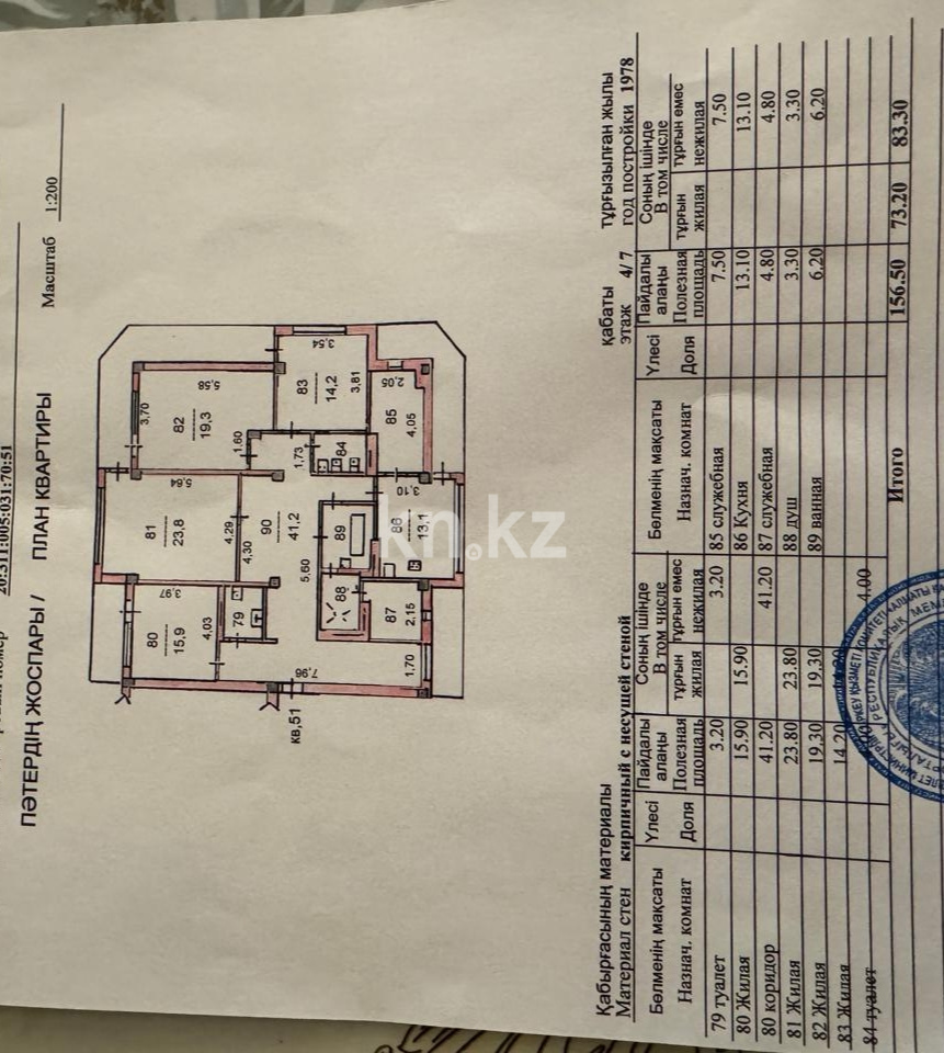 Продажа 4-комнатной квартиры, 156.5 м², ул. Наурызбай батыра, дом  70 - ул. Айтеке би - Продажа  четырехкомнатных квартир в Алматы с фото фото 1 из 12