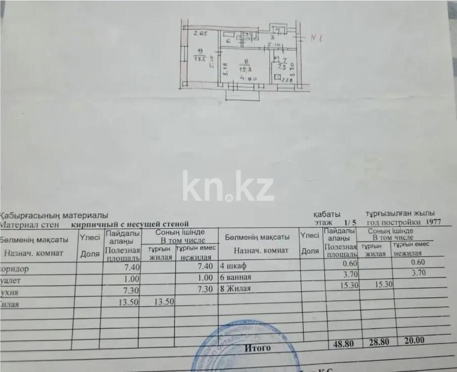 Продажа 2-комнатной квартиры, 48.8 м² - Продажа квартир в Казахстане - страница 22 фото 5 из 5