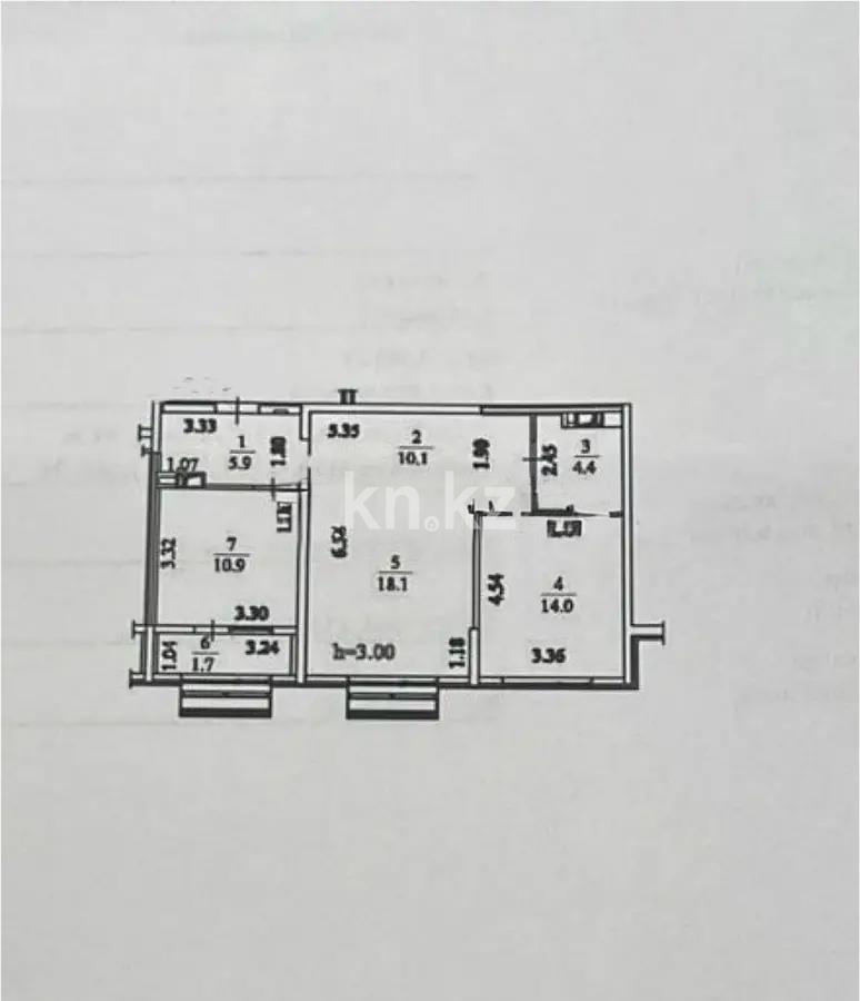 Продажа 2-комнатной квартиры, 65.1 м², ул. Момышулы, дом  5/3 - Продажа  двухкомнатных квартир в новостройках Алматы с фото фото 3 из 3