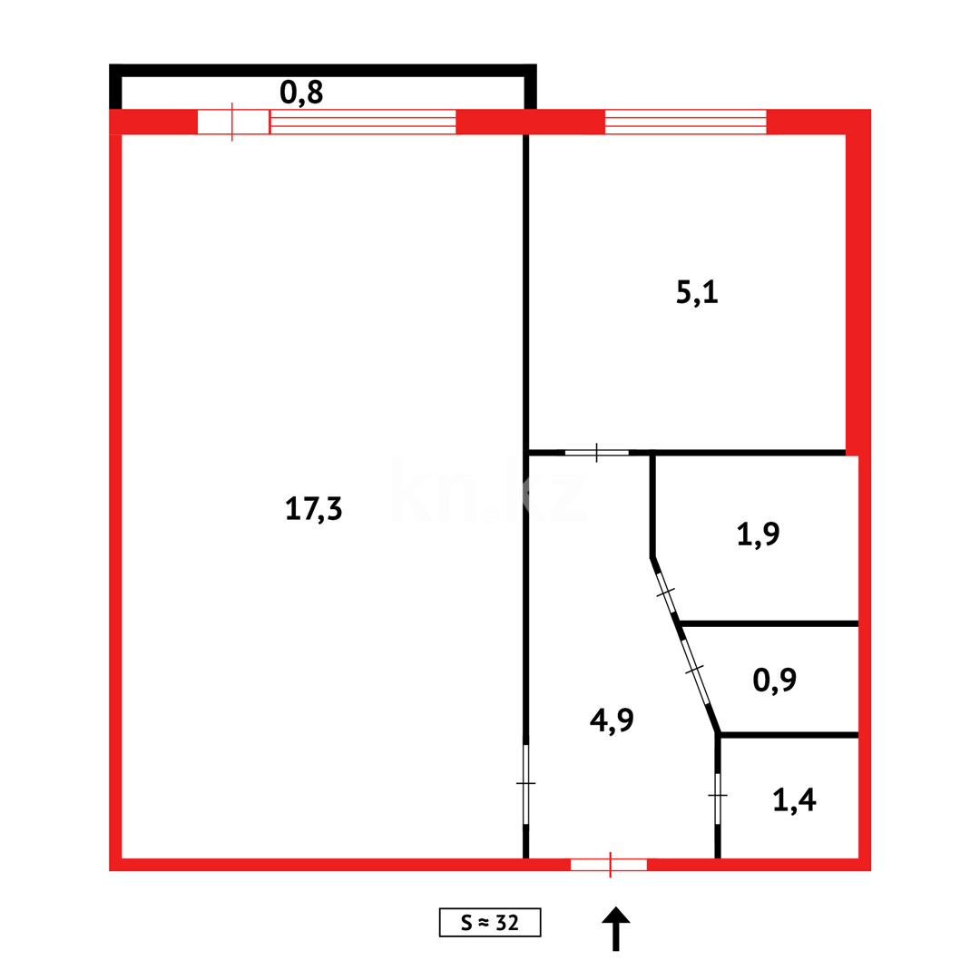 Продажа 1-комнатной квартиры, 35 м² - Продажа дач в Алматинской области фото 10 из 10