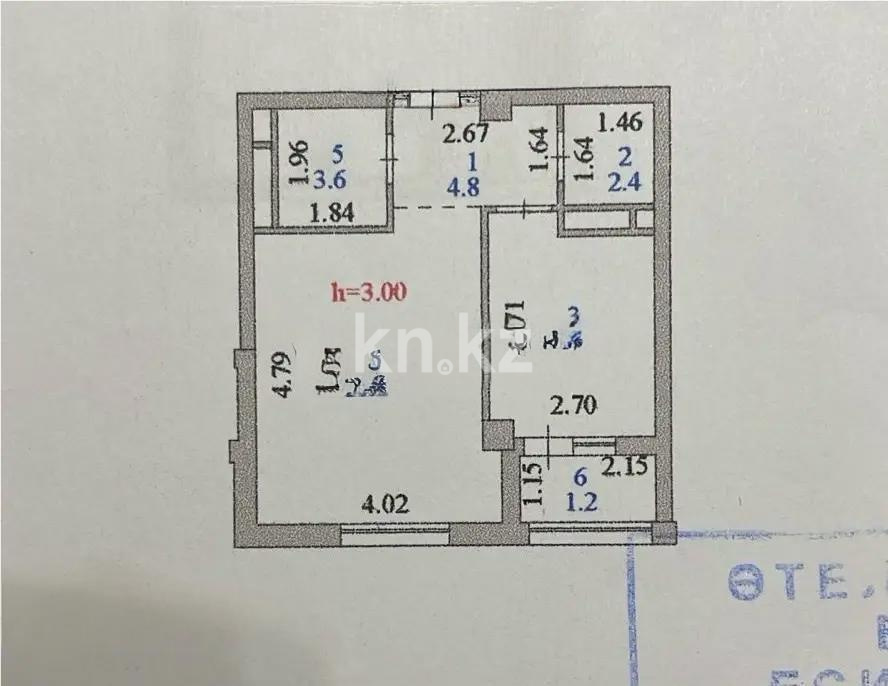 Продажа 1-комнатной квартиры, 40 м², пр. Улы Дала, дом  58/1 в Астане - фото 3