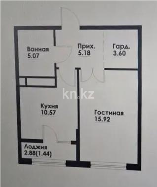 Продажа 1-комнатной квартиры, 41.78 м² - Продажа однокомнатных квартир от собственников в Алматы - страница 6 фото 1 из 1