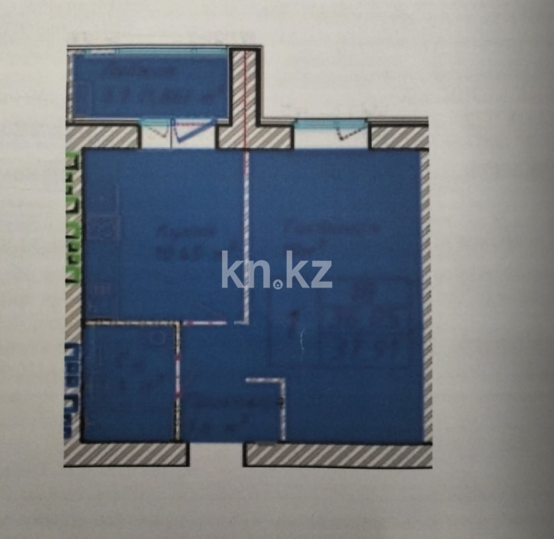 Продажа 1-комнатной квартиры, 37.91 м² в Астане