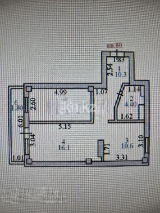 Продажа 2-комнатной квартиры, 56.2 м² в Астане - фото 6