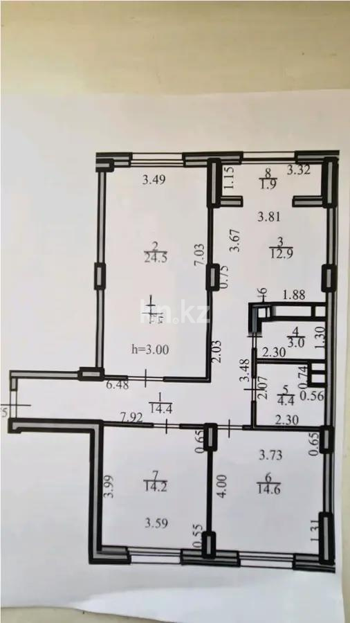 Продажа 3-комнатной квартиры, 90 м², ул. Бокейхана, дом  25 - Продажа  трехкомнатных квартир в Астане без посредников фото 4 из 4