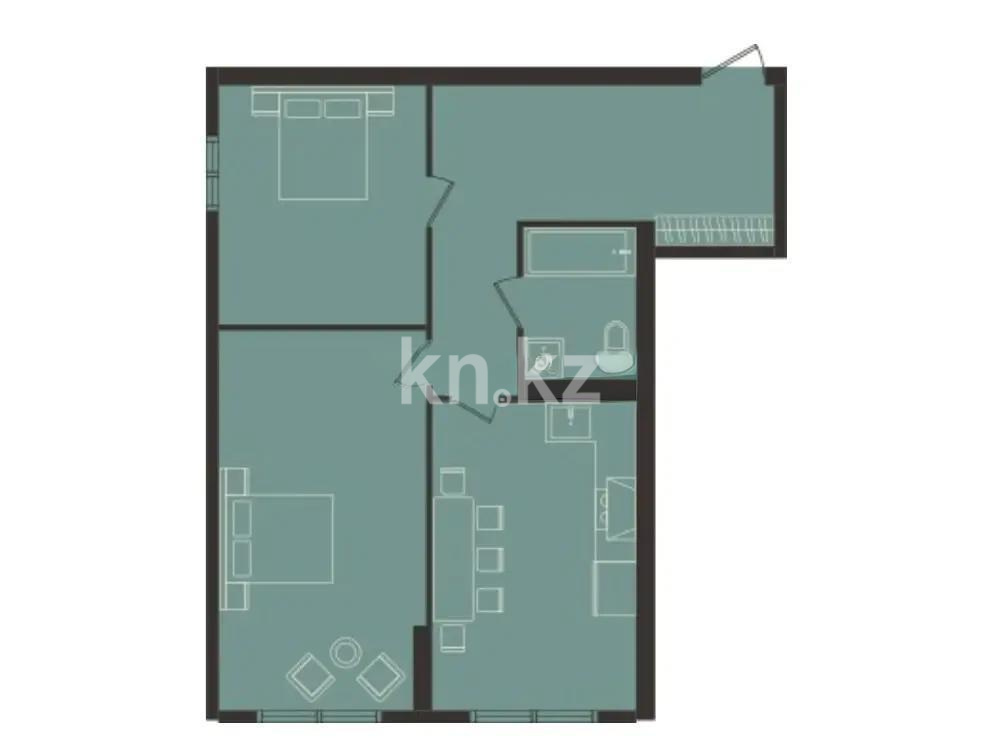Продажа 2-комнатной квартиры, 70.66 м², ул. Момышулы, дом  100 стр в Алматы - фото 2