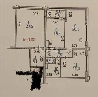 Продажа 3-комнатной квартиры, 135 м², пр. Аль-Фараби, дом  21 - Продажа  трехкомнатных квартир в новостройках Алматы фото 5 из 5