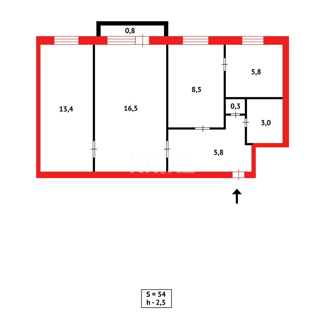 Продажа 3-комнатной квартиры, 64 м² в Темиртау - фото 8
