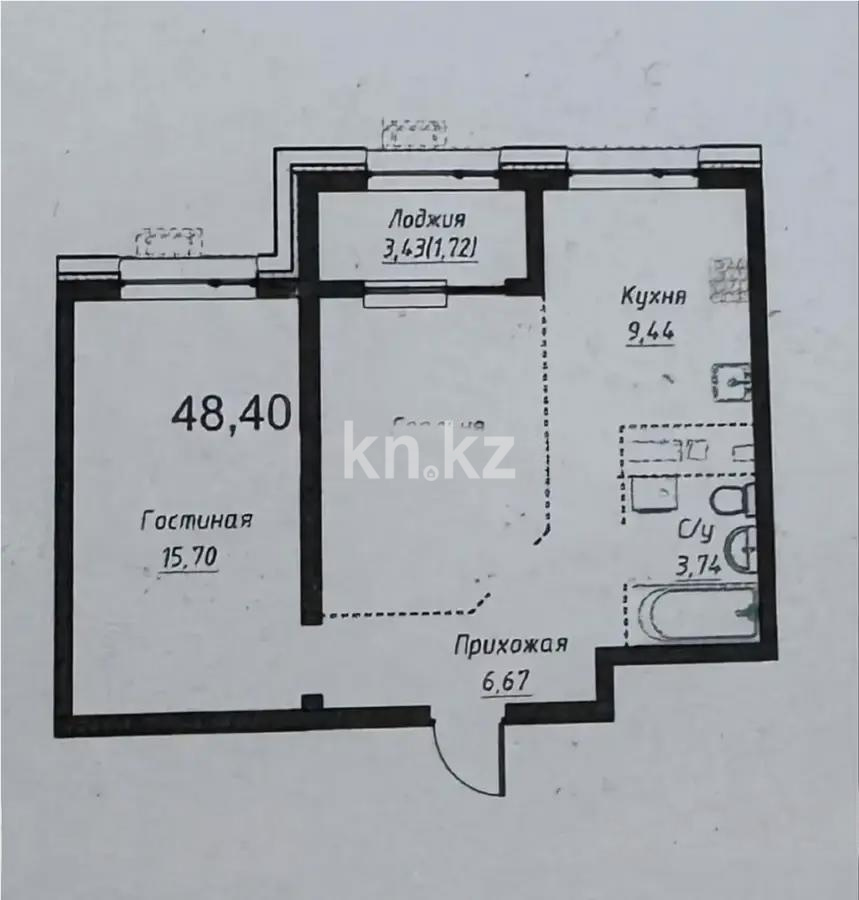Продажа 2-комнатной квартиры, 48 м², ул. Павленко, дом  3/1 стр - Продажа  двухкомнатных квартир в новостройках Алматы без посредников фото 1 из 1