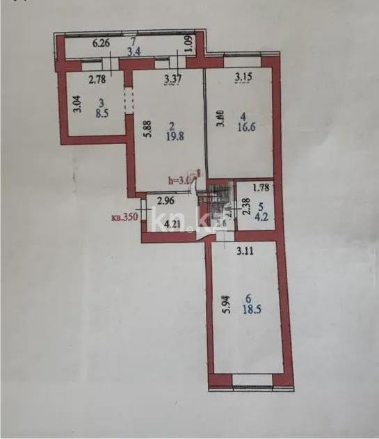Продажа 3-комнатной квартиры, 80 м² - Продажа трехкомнатных квартир от собственников в Астане - страница 2 фото 7 из 7