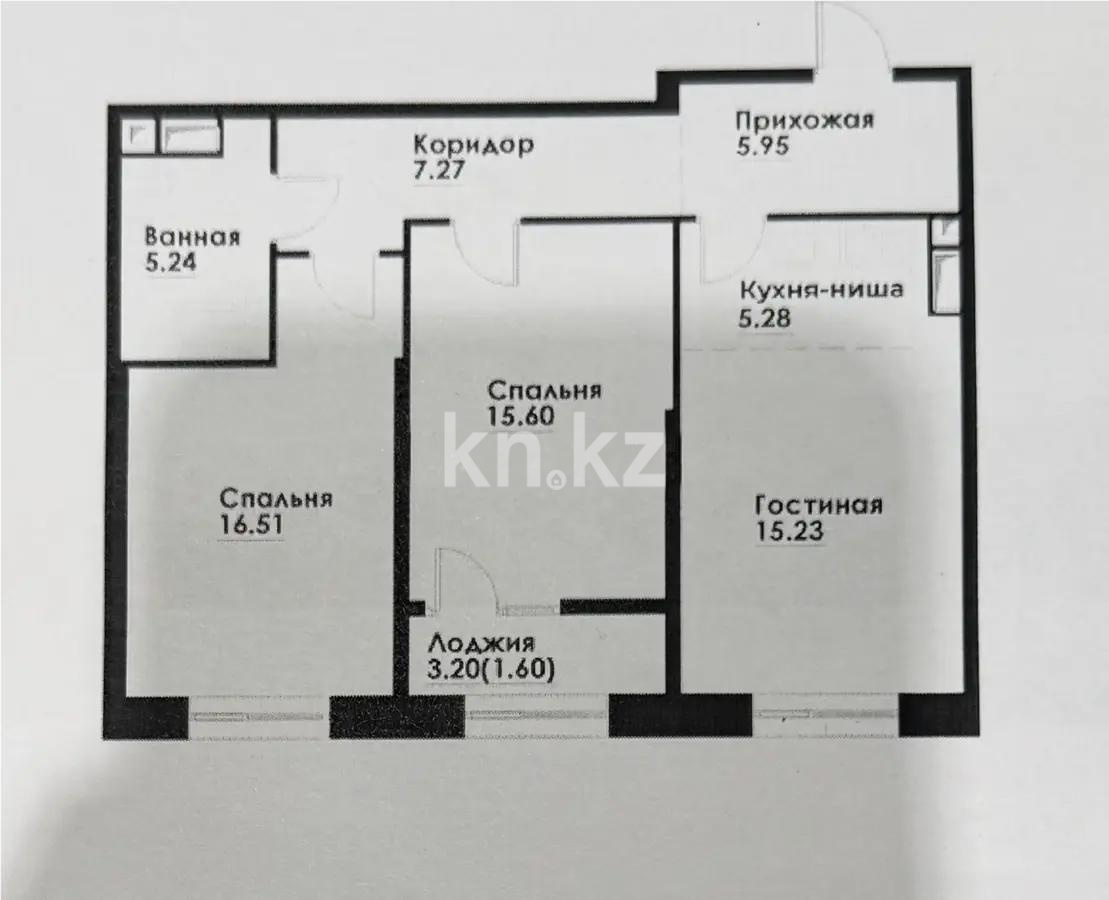 Продажа 3-комнатной квартиры, 72 м², ул. Навои, дом  30а/1 - Продажа  трехкомнатных квартир в новостройках Алматы фото 1 из 1