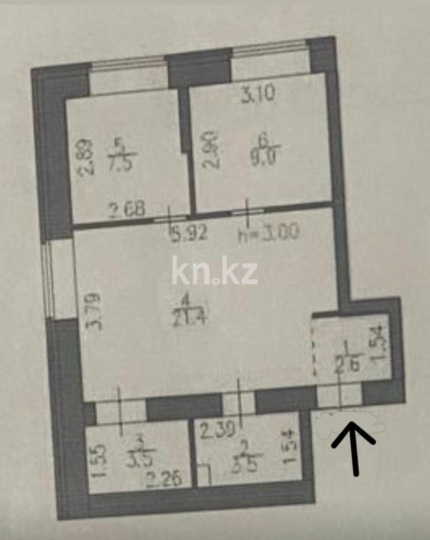 Продажа 2-комнатной квартиры, 48 м² в Астане - фото 2
