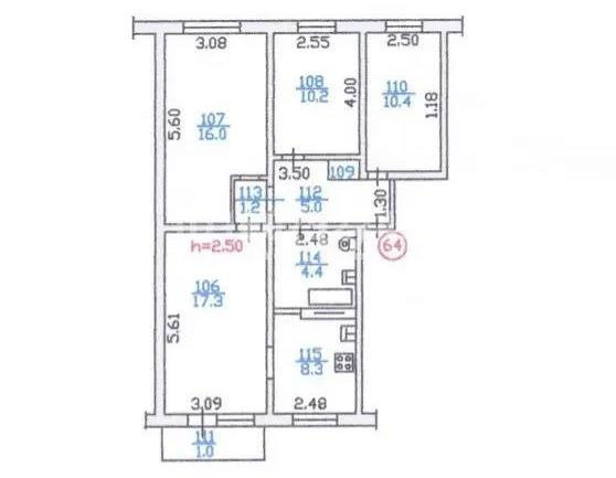 Продажа 4-комнатной квартиры, 74.3 м², 12 мкр., дом  16 - Продажа квартир в Алматы фото 6 из 6