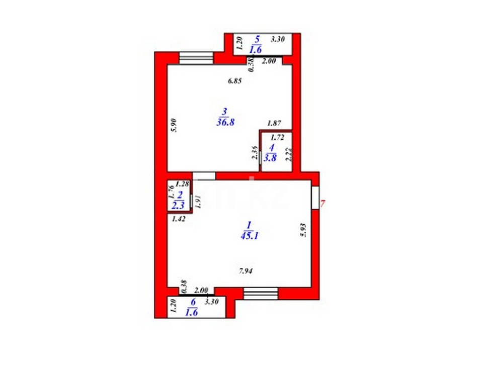 Продажа 3-комнатной квартиры, 91 м², ул. Кенжина, дом  1/1 Б - Продажа квартир в Караганде с фото фото 2 из 2