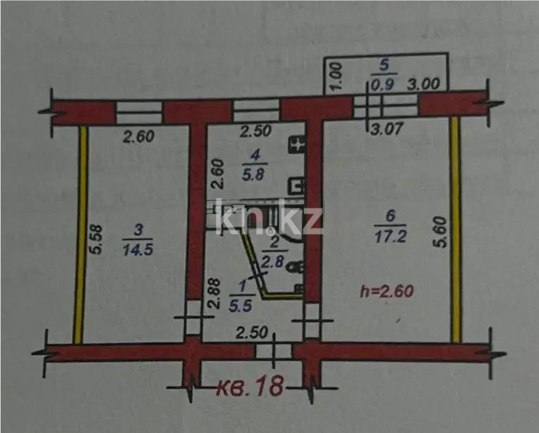 Продажа 2-комнатной квартиры, 46 м² - Продажа недвижимости в Казахстане - страница 8 фото 6 из 6