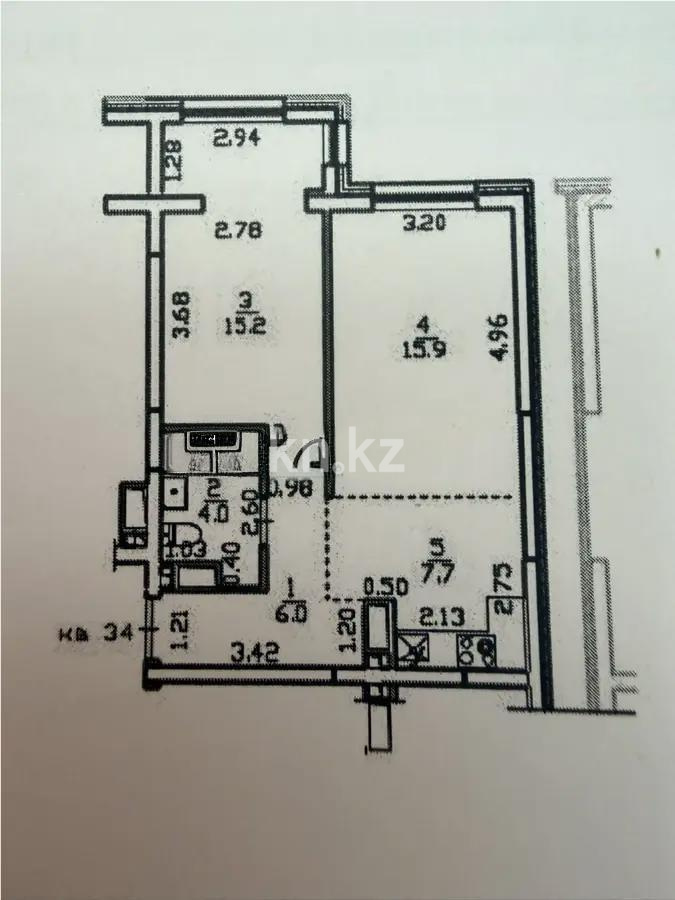 Продажа 2-комнатной квартиры, 48.8 м² - Продажа двухкомнатных квартир от собственников в Алматы фото 1 из 1