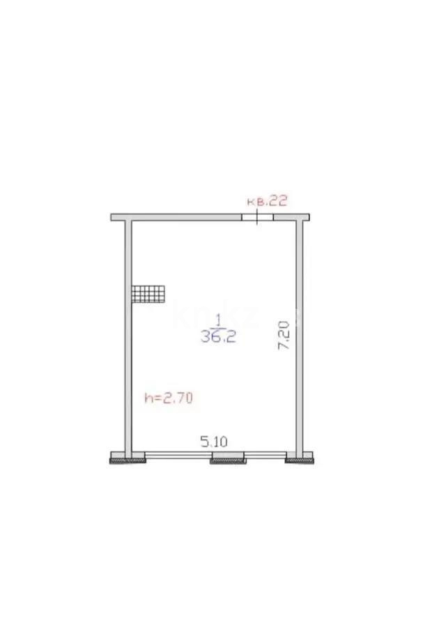 Продажа 1-комнатной квартиры, 36.2 м² в Алматы